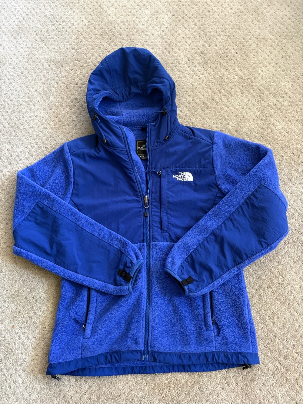 The North Face Royal Blue women’s Hooded Puffer-Fleece Jacket